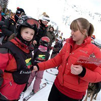 Children about to go on the the slopes