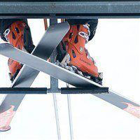 Skiis under chairlift