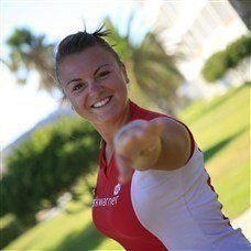 aerobics instructor smiling in lakitira