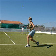 guests playing tennis in lemnos