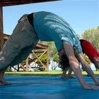 yoga instructors in action in levante