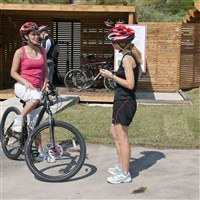 guests about to go mountain biking in levante