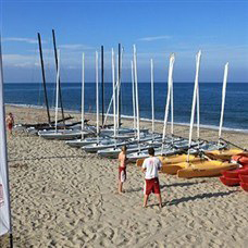 instructors on beach at perdepera